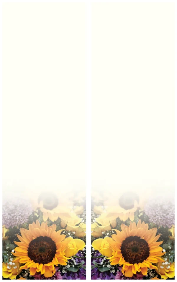 Trauerschleife mit Sonnenblumenmotiv - Zeichen der Freude und Hoffnung