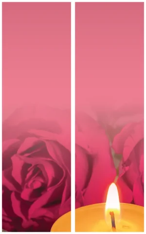 Rose-Kerze Schleife